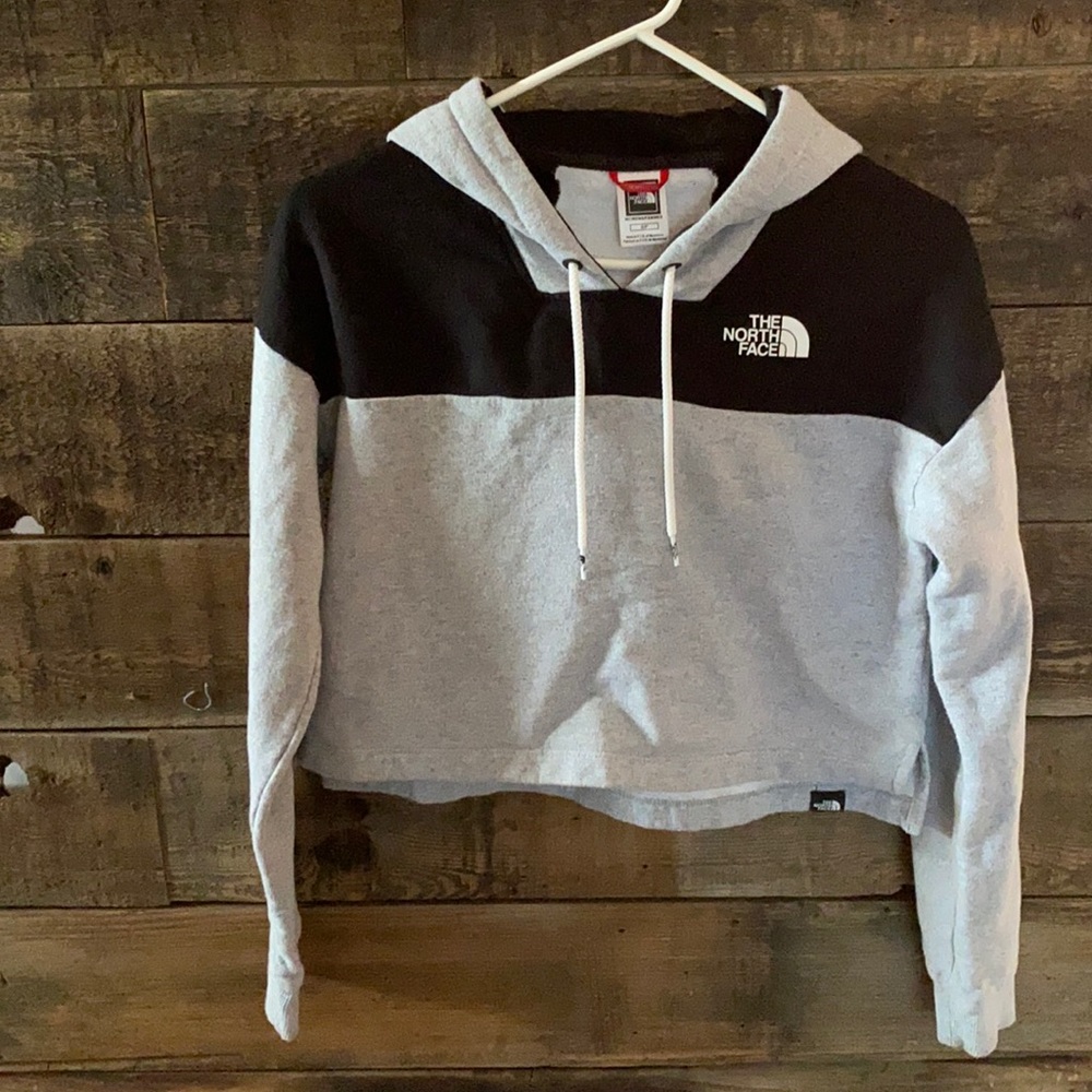 North face cropped hoodie